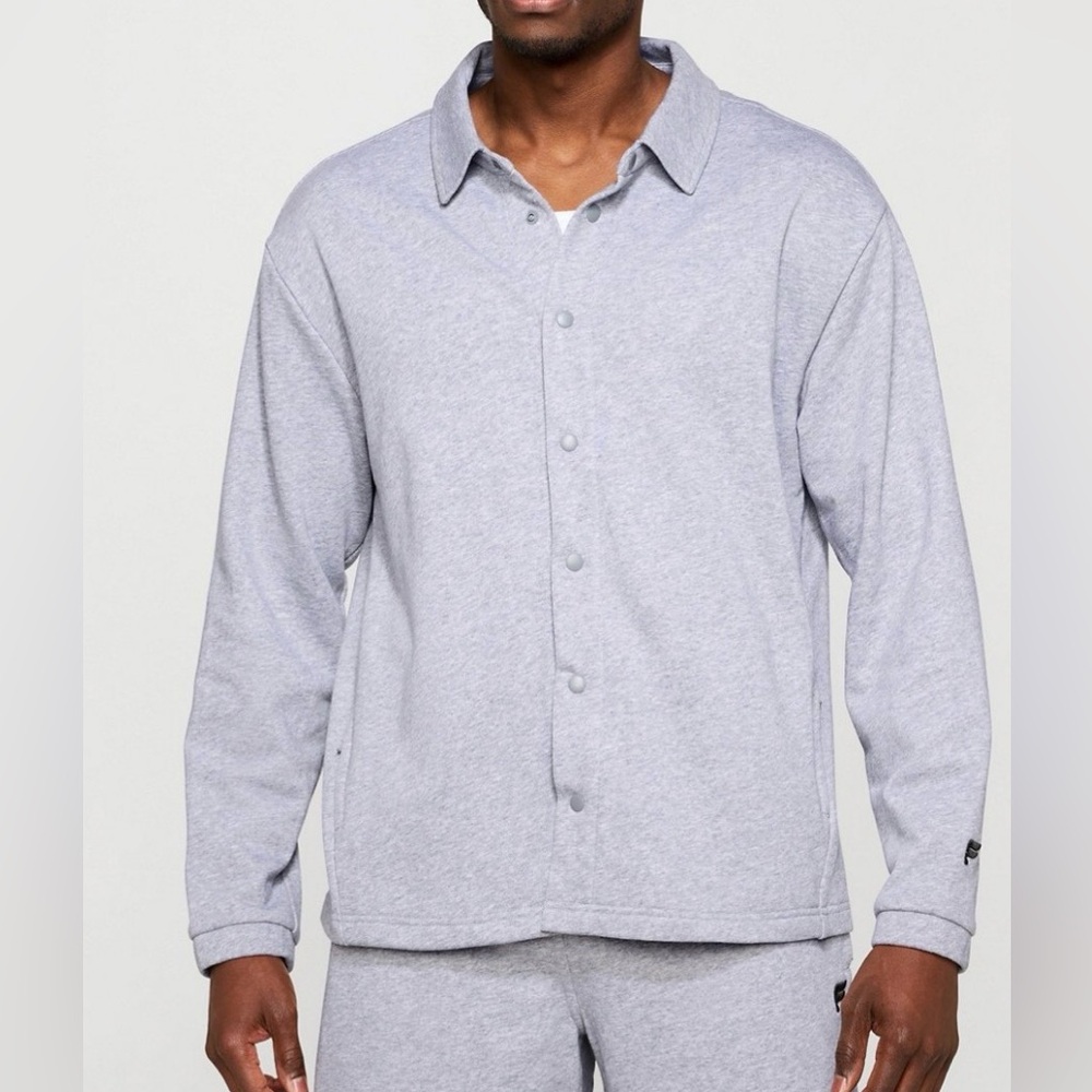 Fabletics - The Year Round Terry Shirt Jacket - Gray - NWT (Showroom Tags)